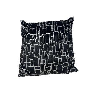 Edie at Home Faux Fur Pillow 20" x 20" Precious Metals Digital Printed NEW